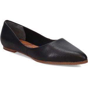Zodiac Black Leather Flats 8